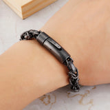 Vintage Stainless Steel Gothic mens Link chain bracelet 8mm