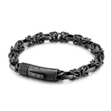 Vintage Stainless Steel Gothic mens Link chain bracelet 8mm