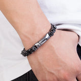 Vintage Stainless Steel Men Bracelet Chain Link