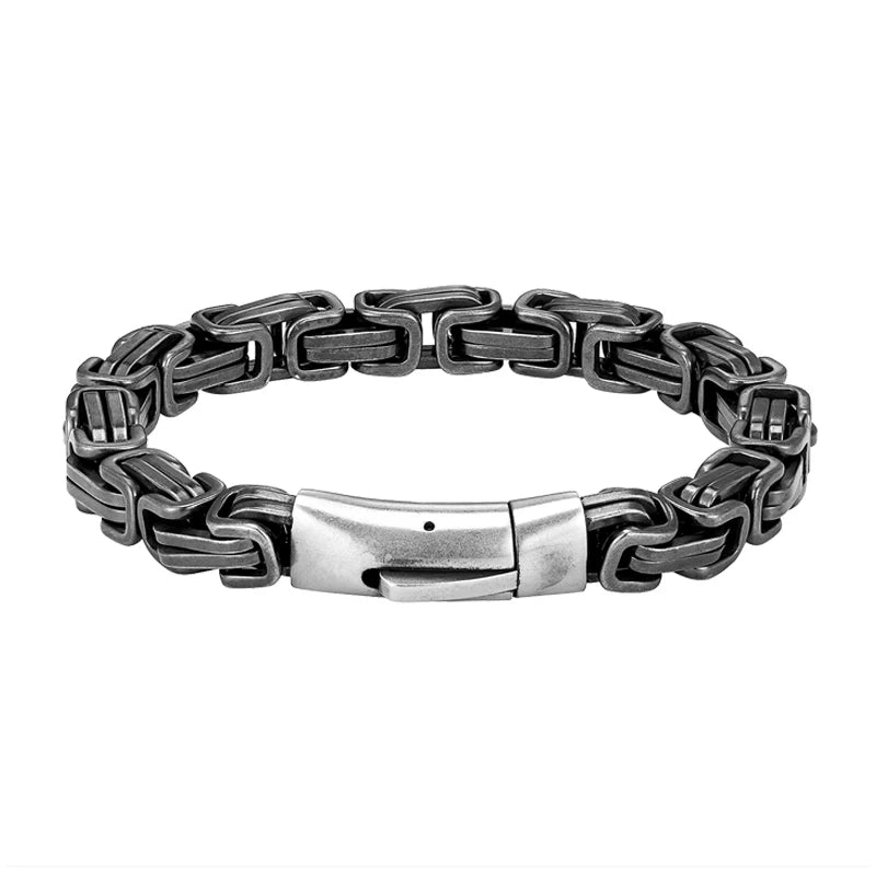 Vintage Stainless Steel Men Bracelet Chain Link