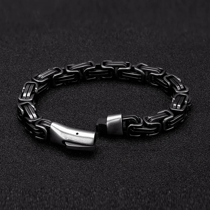 Vintage Stainless Steel Men Bracelet Chain Link