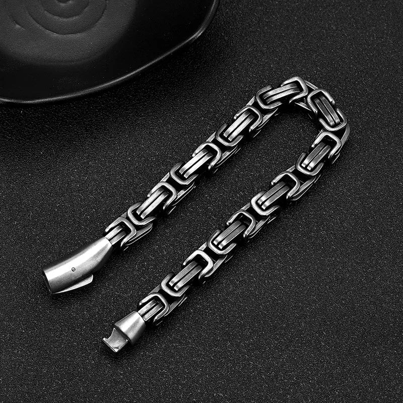 Vintage Stainless Steel Men Bracelet Chain Link