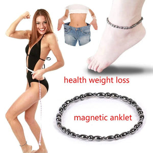 Vintage Hematite Magnetic Anklet for Health Weight Loss