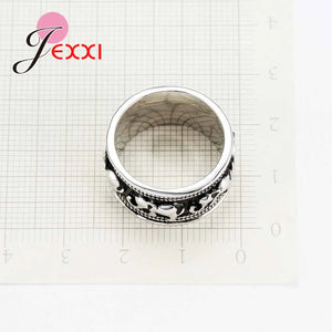 Vintage 925 Sterling Silver Elephant Shape Engagement Rings For Wedding