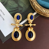 Vintage French Jewelry Geometric Earrings Stud Statement Drop Accessories