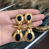 Vintage French Jewelry Geometric Earrings Stud Statement Drop Accessories