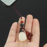 Vintage Bodhizi Tulip Keychain Key Ring Mobile Phone Pendant