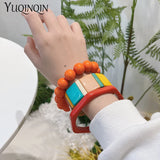 Vintage Bohemia Beads Bracelets Bangle Set Women 3Pcs/Set