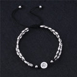 Vintage Retro OM Anklet Bracelet for Women Girls Ankle Leg Silver Chain Charm
