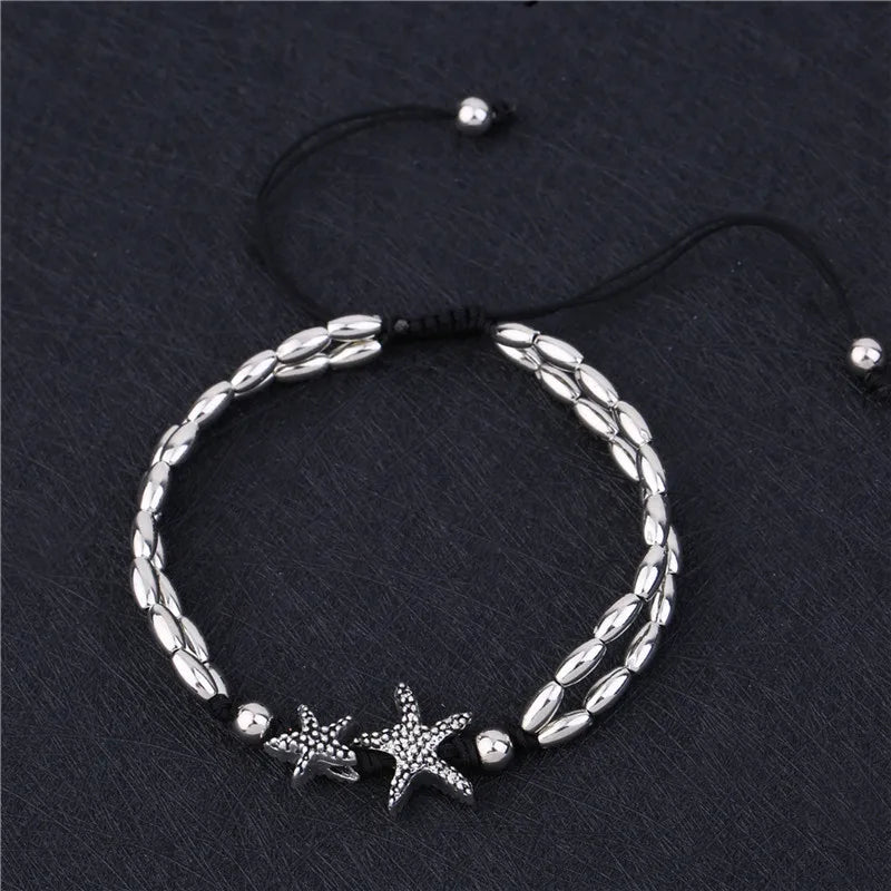 Vintage Retro OM Anklet Bracelet for Women Girls Ankle Leg Silver Chain Charm