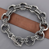 Vintage Stainless Steel Link Chain Men's Bracelet OT Clasp