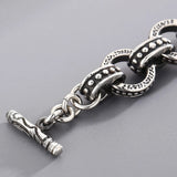 Vintage Stainless Steel Link Chain Men's Bracelet OT Clasp