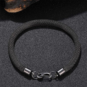 Vintage Stainless Steel Mesh Chain Bracelet Punk Rock Motorcycle Jewelry