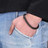 Vintage Stainless Steel Mesh Chain Bracelet Punk Rock Motorcycle Jewelry