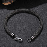 Vintage Stainless Steel Mesh Chain Bracelet Punk Rock Motorcycle Jewelry