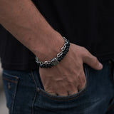 Vintage Stone Bead Bracelet for Men Multilayer Boho Jewelry