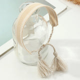 Vintage Braided Bracelet for Women Adjustable Bohemian Tassel Bracelet