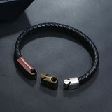Vintage Braided Leather Bracelets with Magnet Clasp