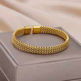 Vintage Braided Stainless Steel Bracelet for Couples