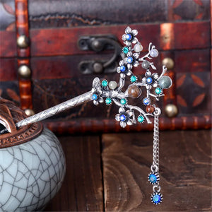 Vintage Bride Hairpin Tree Branches Hair Sticks Beads Stones Flower Wedding