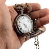 Bronze Steampunk Pocket Watch Hollow Skull Horror Pendant