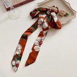 Vintage Brown Green Rose Floral Leaf Bowknot Hairpins