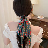 Vintage Brown Green Rose Floral Leaf Bowknot Hairpins