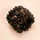 Vintage Brown Wood Beads Cuff Bracelet for Women Boho Statement Bangle
