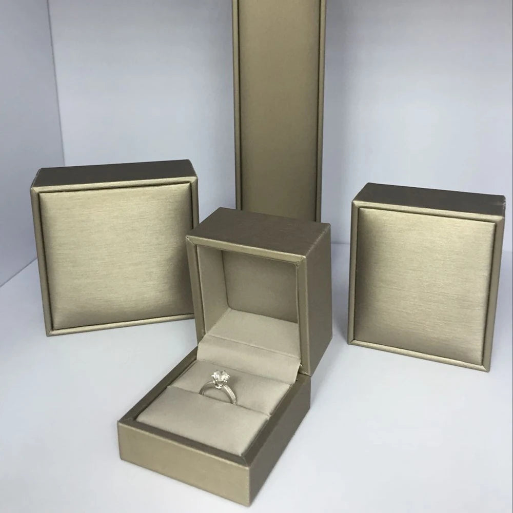 Vintage Leather Ring Box Wedding Supplies