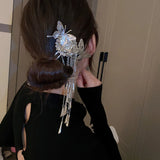 Vintage Butterfly Flower Hairpins with Tassel - Wedding Headwear