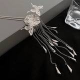 Vintage Butterfly Flower Hairpins with Tassel - Wedding Headwear