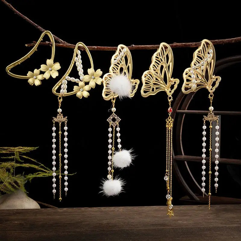 Vintage Butterfly Metal Hair Claw for Women