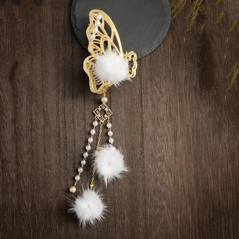 Vintage Butterfly Metal Hair Claw for Women