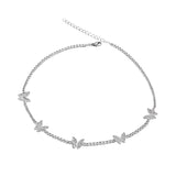 Vintage Butterfly Stainless Steel Chokers Necklace Women Fine Jewelry