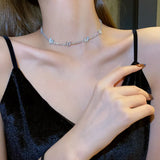 Vintage Butterfly Stainless Steel Chokers Necklace Women Fine Jewelry