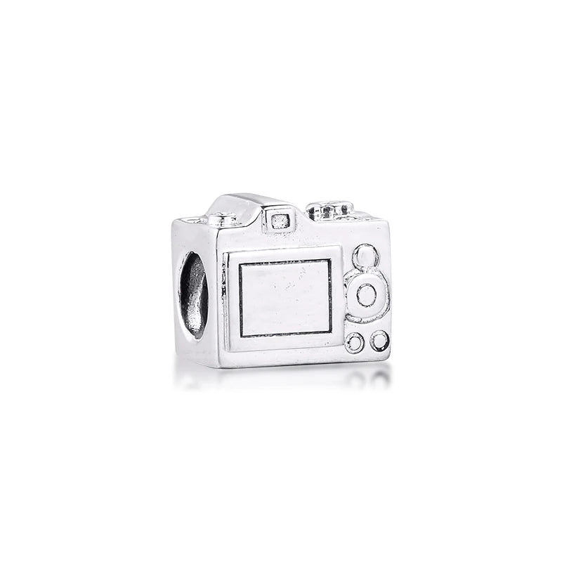 Vintage Camera Charms 925 Sterling Silver Beads