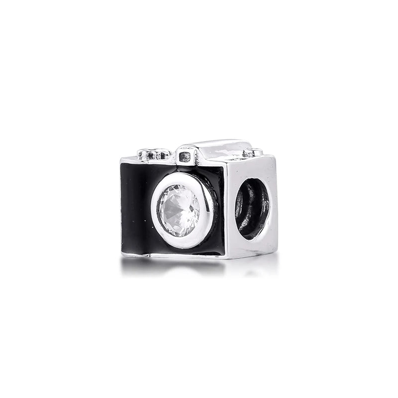 Vintage Camera Charms 925 Sterling Silver Beads