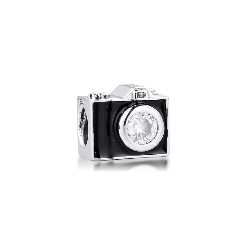 Vintage Camera Charms 925 Sterling Silver Beads