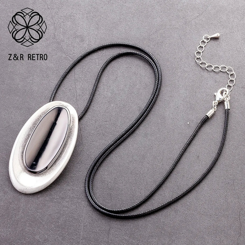 Vintage Celebrity Collar Chain Geometric Necklace Women's Pendants Jewelry