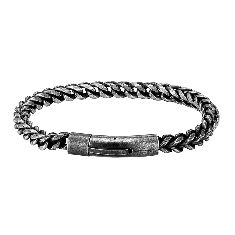 Vintage Chain Link Men Bracelet Stainless Steel Punk Rock Motorcycle