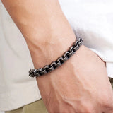 Vintage Chain Men Stainless Steel Bracelet Punk Rock Wristband 
