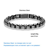 Vintage Chain Men Stainless Steel Bracelet Punk Rock Wristband 