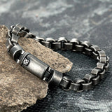 Vintage Chain Men Stainless Steel Bracelet Punk Rock Wristband 