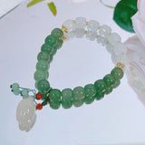 Green Aventurine Jade Beaded Strand Bracelets for Women