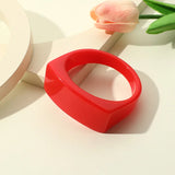 Colorful Wide Thick Geometric Resin Bangle