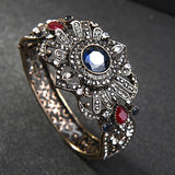 Vintage Charm Cuff Bracelets Red Crystal Ethnic Retro Jewelry