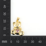 Vintage Bear Pendant Heart DIY Clavicle Chain Couple Jewelry