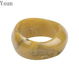 Vintage Charms Acrylic Cuff Bracelet Resin Bangle for Women