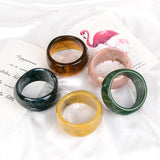 Vintage Charms Cuff Bracelet for Women Resin Acrylic Geometric Wide Bangle