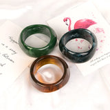 Vintage Charms Cuff Bracelet for Women Resin Acrylic Geometric Wide Bangle
